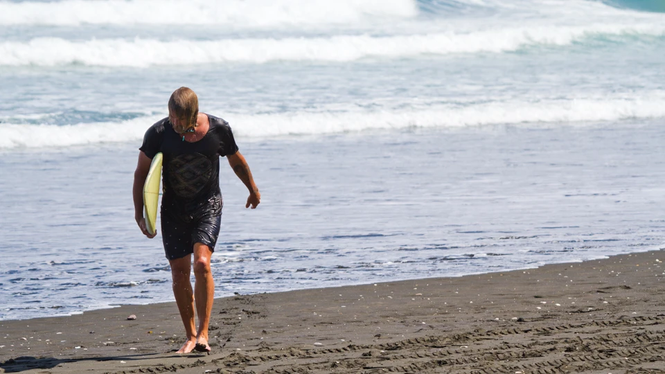 Out of the water and straight to another free show at La Zeppa in Auckland. Photo: Jereme