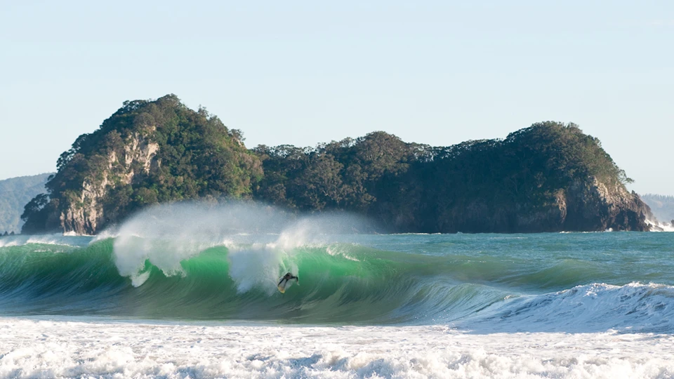 Dune Kennings at a wave that breaks less than a handful of times a year | Photo Daniel Davie