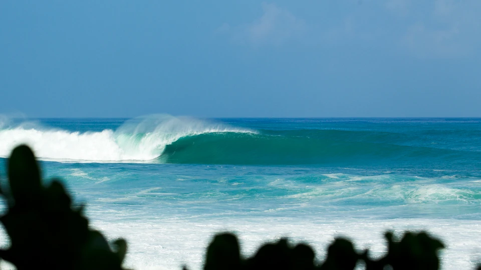 This was the view of Rock Piles from the Ripcurl house! Photo: Dan Warbrick