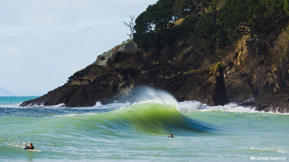 This is why you go back, swells bounce of the rocks making the sweetest A frame wedges. Photo: Jereme