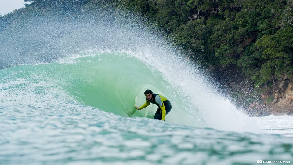 Keone again, almost every wave broke like this the fellas made pigs of themselves. Photo Estrada