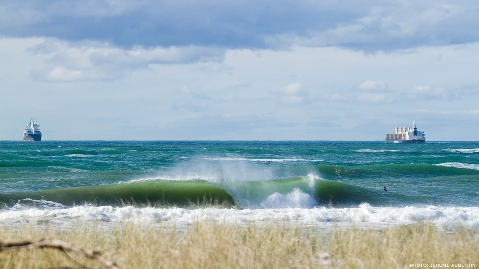 The swell had more North in it than usual making almost every wave a short fast peak. Photo: Jereme Aubertin