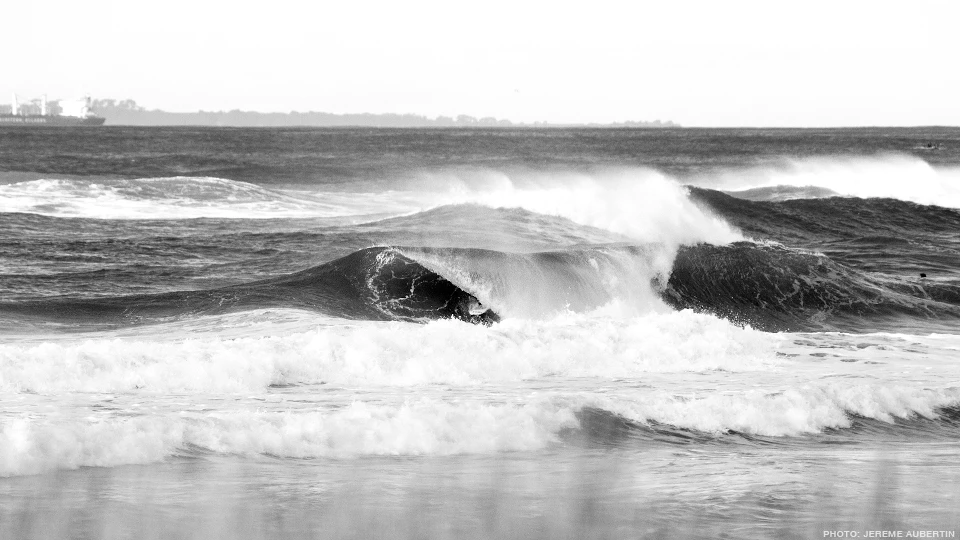 The waves were a little unruly at times but Alex dive had his magnet on finding the goodies. Photo: Jereme Aubertin