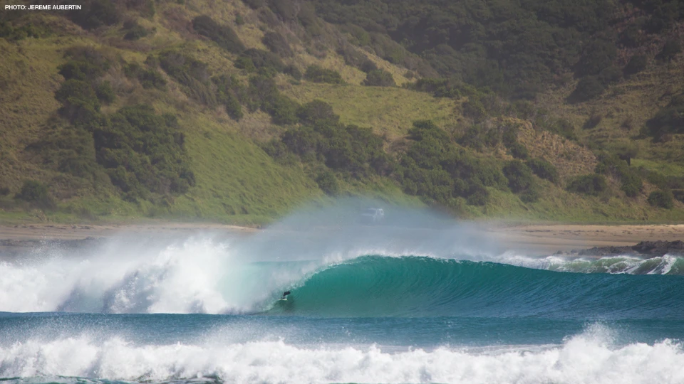 Luke again up the point in another screamer. Photo: Jereme Aubertin